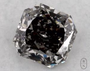 This square radiant cut 0.25 carat Fancy Gray color vs1 clarity has a diamond grading report from GIA